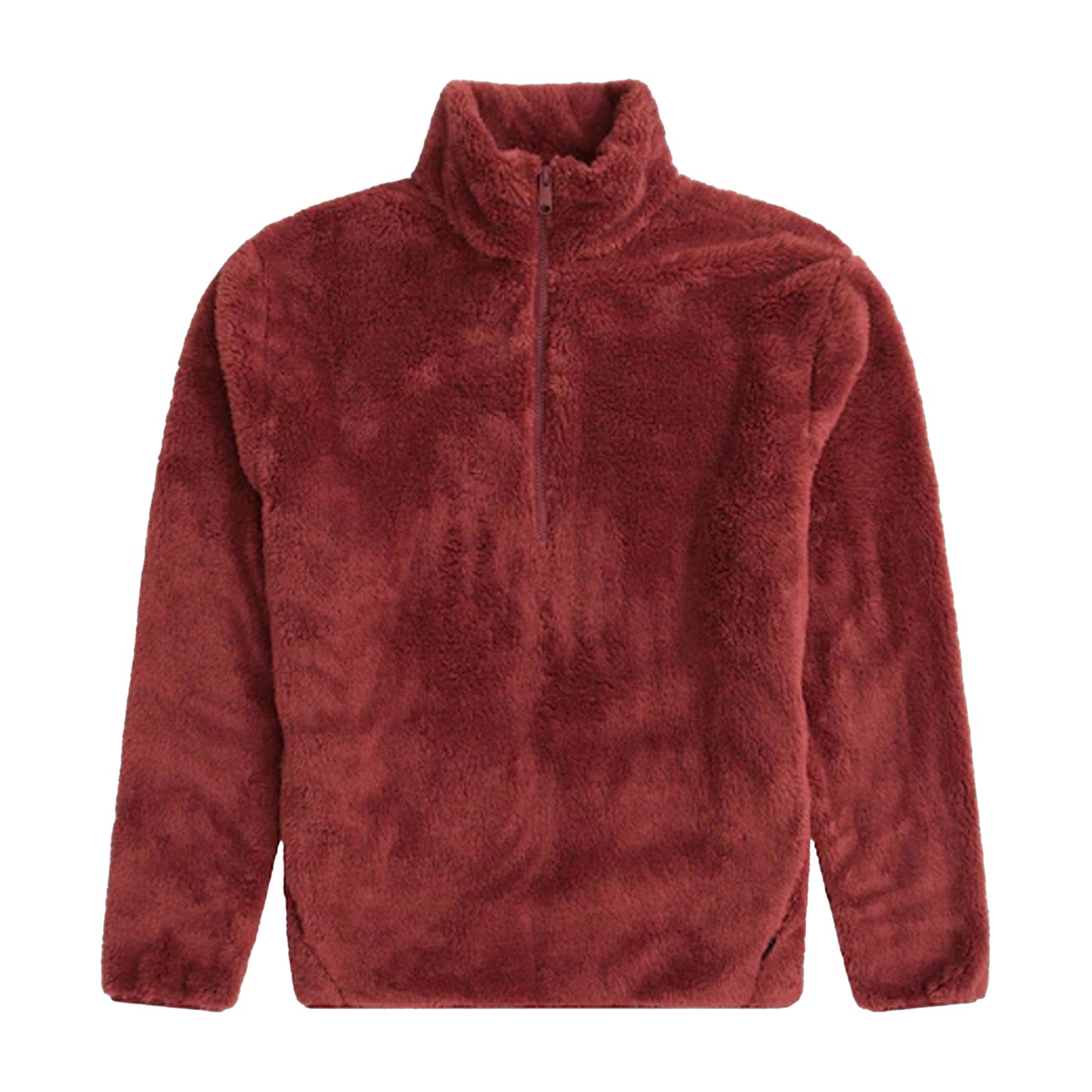 Red - Front - Animal Mens Teddy Fleece Half Zip Jacket
