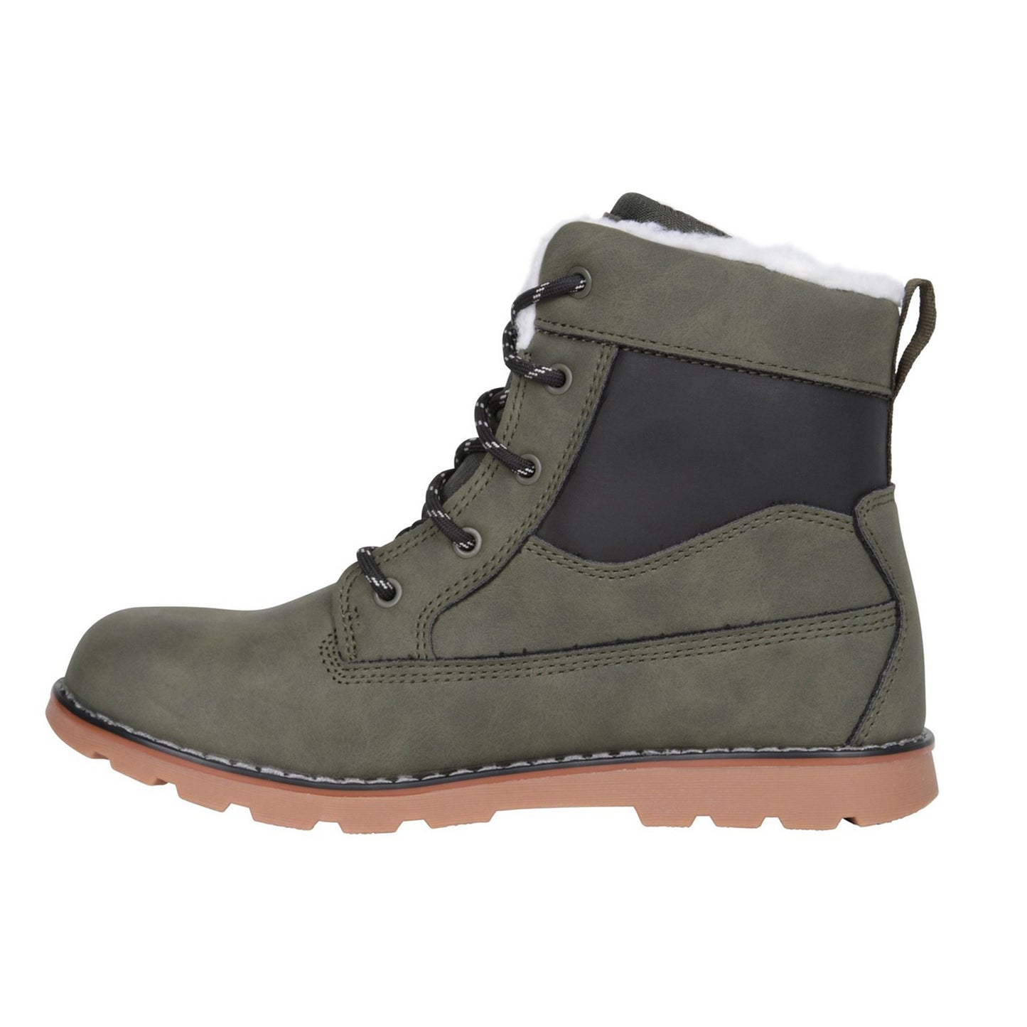 Khaki Green - Lifestyle - Mountain Warehouse Childrens-Kids Chestnut Borg Waterproof Casual Boots