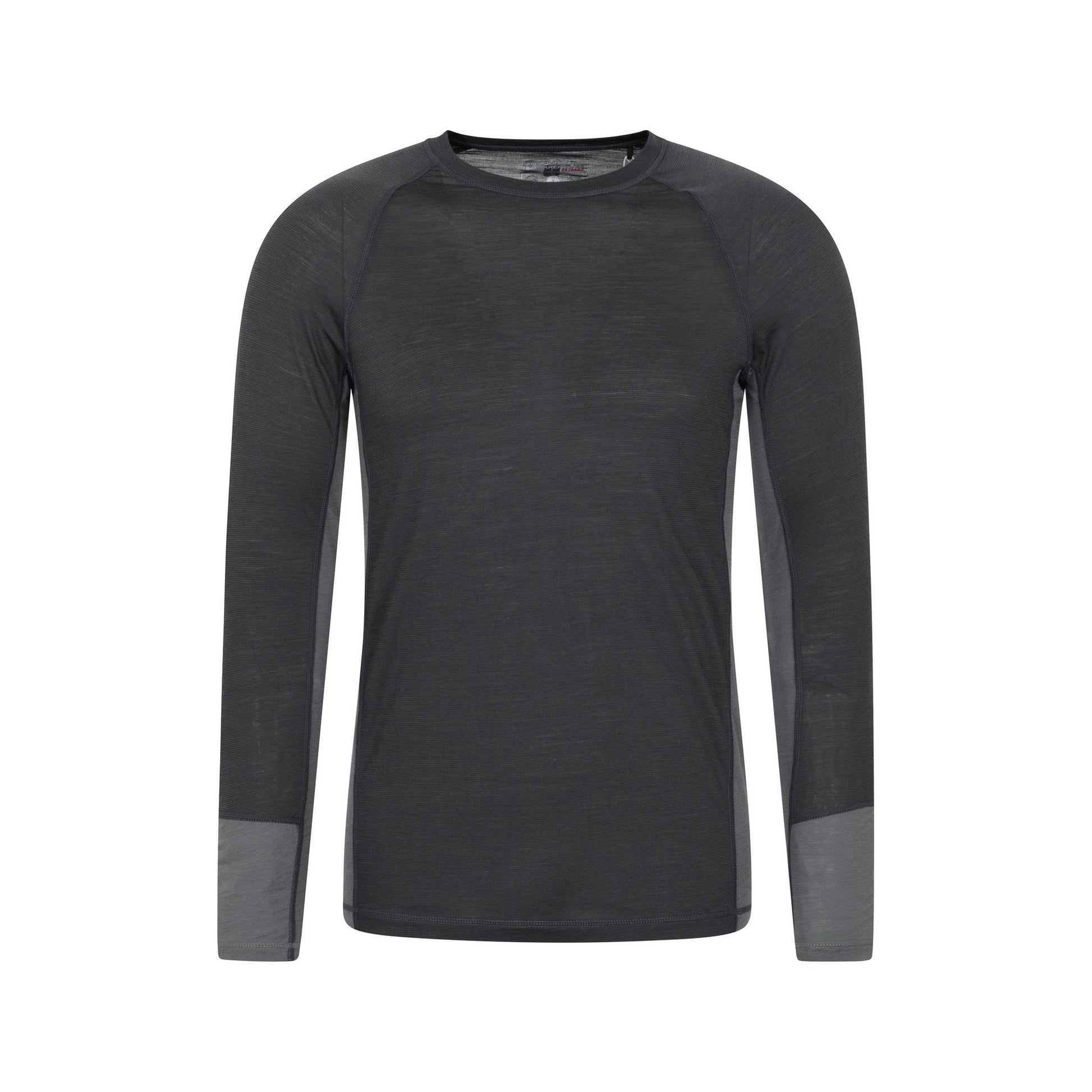 Charcoal - Front - Mountain Warehouse Mens Long-Sleeved Base Layer Top
