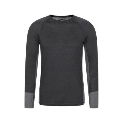 Charcoal - Front - Mountain Warehouse Mens Long-Sleeved Base Layer Top