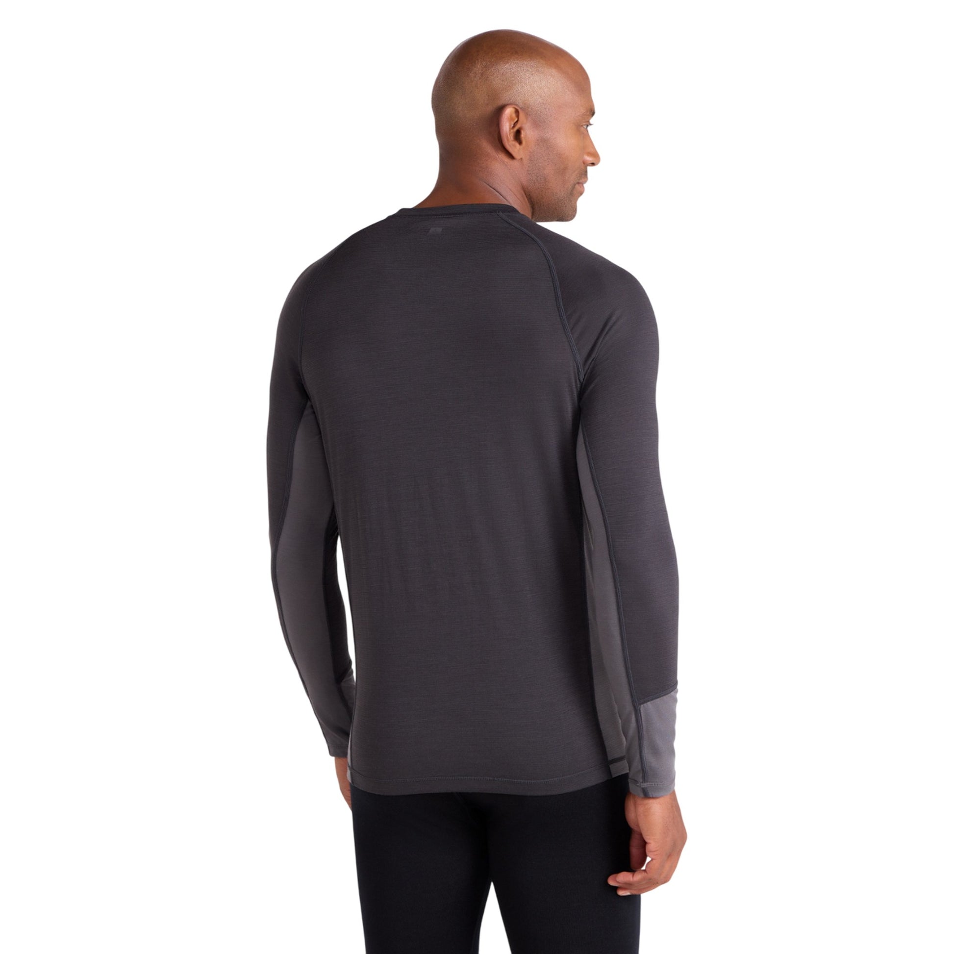 Charcoal - Back - Mountain Warehouse Mens Long-Sleeved Base Layer Top