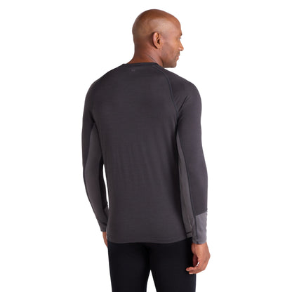 Charcoal - Back - Mountain Warehouse Mens Long-Sleeved Base Layer Top