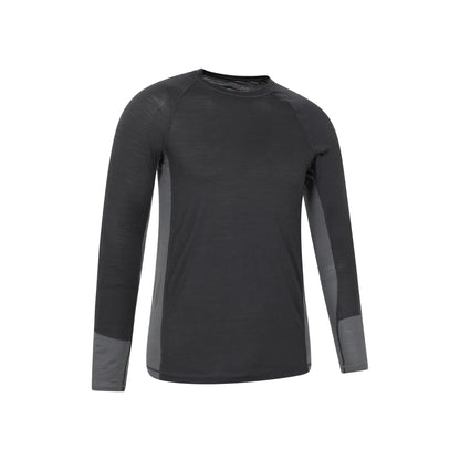 Charcoal - Side - Mountain Warehouse Mens Long-Sleeved Base Layer Top