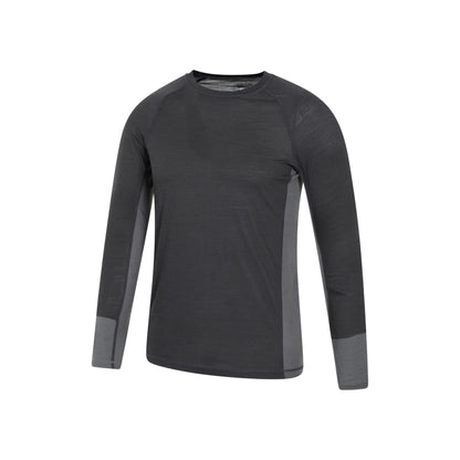 Charcoal - Lifestyle - Mountain Warehouse Mens Long-Sleeved Base Layer Top