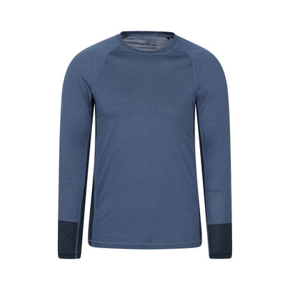 Navy - Front - Mountain Warehouse Mens Long-Sleeved Base Layer Top