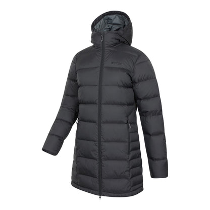 Black - Lifestyle - Mountain Warehouse Womens-Ladies Stratus Extreme Packable Long Down Jacket