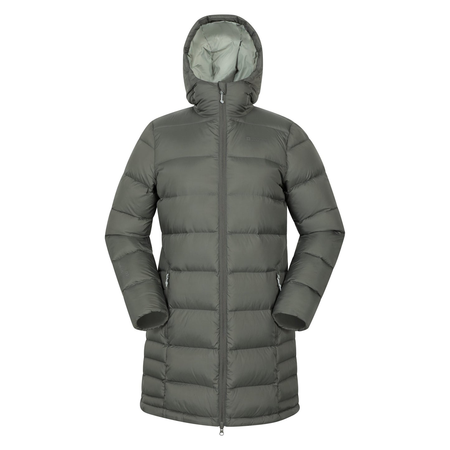 Khaki Green - Front - Mountain Warehouse Womens-Ladies Stratus Extreme Packable Long Down Jacket