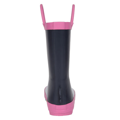 Dark Blue - Back - Mountain Warehouse Childrens-Kids Unicorn Wellington Boots