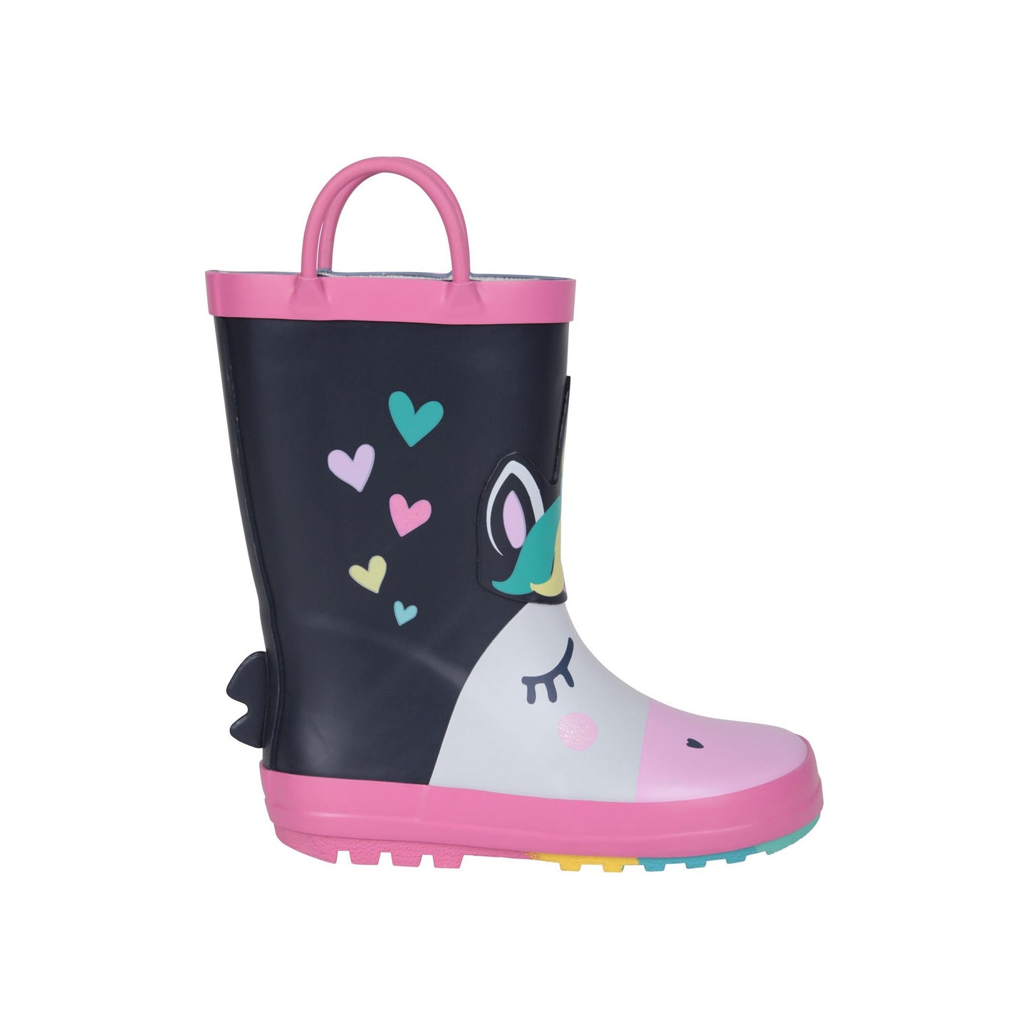 Dark Blue - Lifestyle - Mountain Warehouse Childrens-Kids Unicorn Wellington Boots