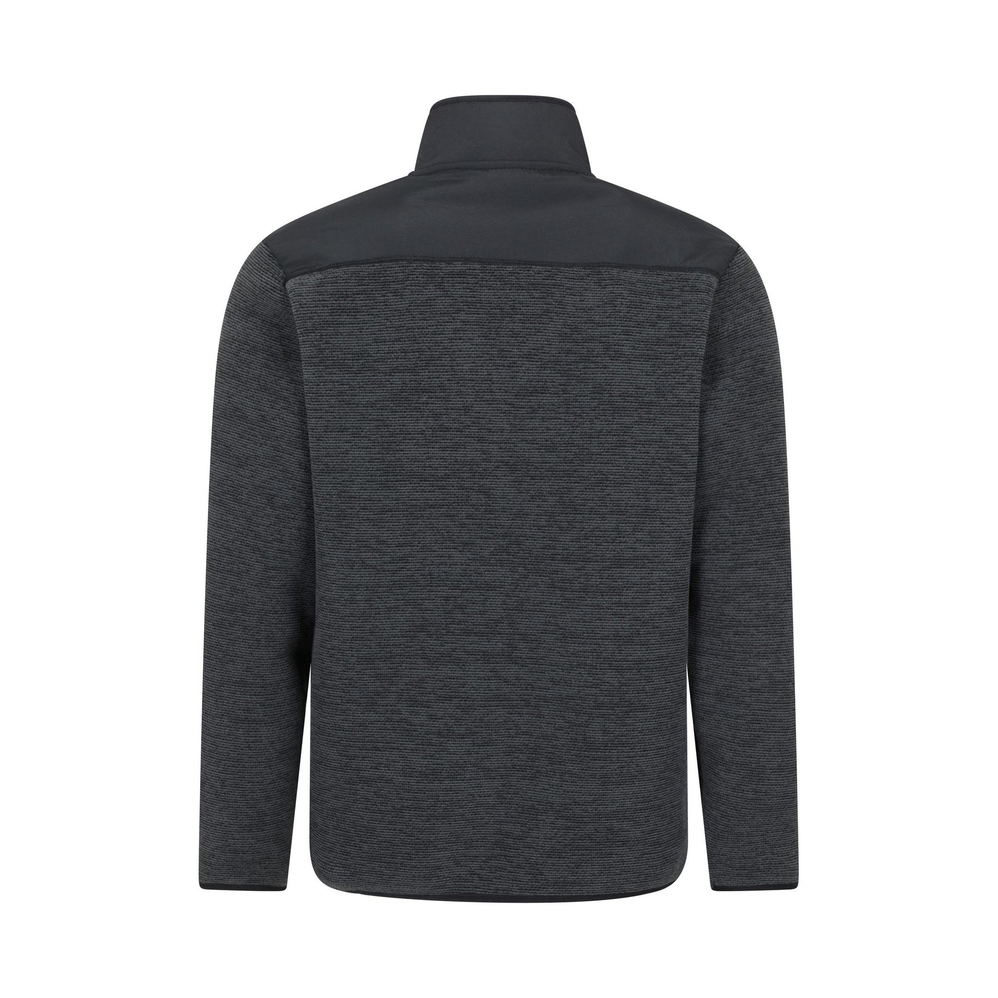 Charcoal - Back - Mountain Warehouse Mens Hayfield Faux Fur Lined Full Zip Fleece Top