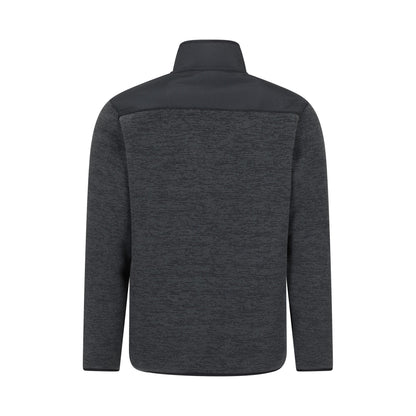 Charcoal - Back - Mountain Warehouse Mens Hayfield Faux Fur Lined Full Zip Fleece Top
