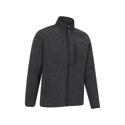 Charcoal - Side - Mountain Warehouse Mens Hayfield Faux Fur Lined Full Zip Fleece Top