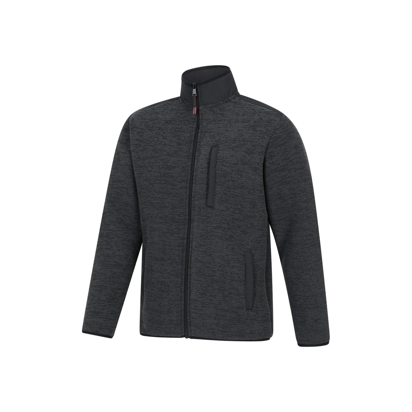 Charcoal - Lifestyle - Mountain Warehouse Mens Hayfield Faux Fur Lined Full Zip Fleece Top
