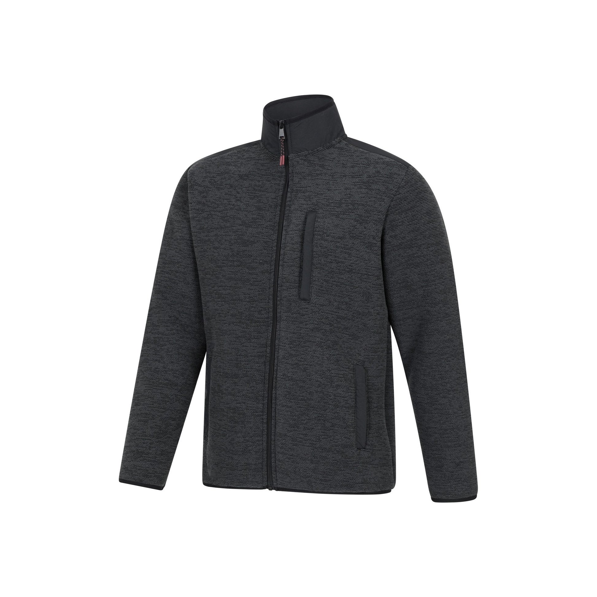 Charcoal - Lifestyle - Mountain Warehouse Mens Hayfield Faux Fur Lined Full Zip Fleece Top