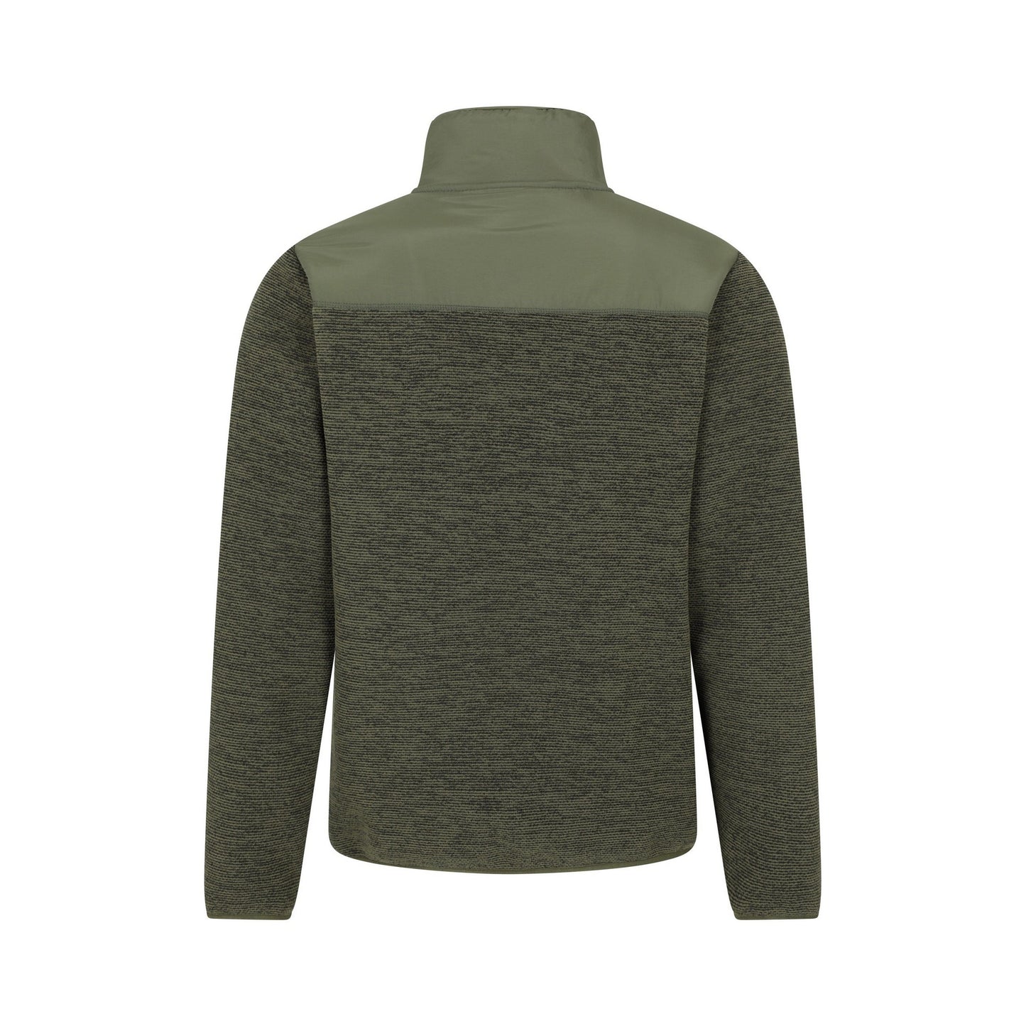 Khaki Green - Back - Mountain Warehouse Mens Hayfield Faux Fur Lined Full Zip Fleece Top