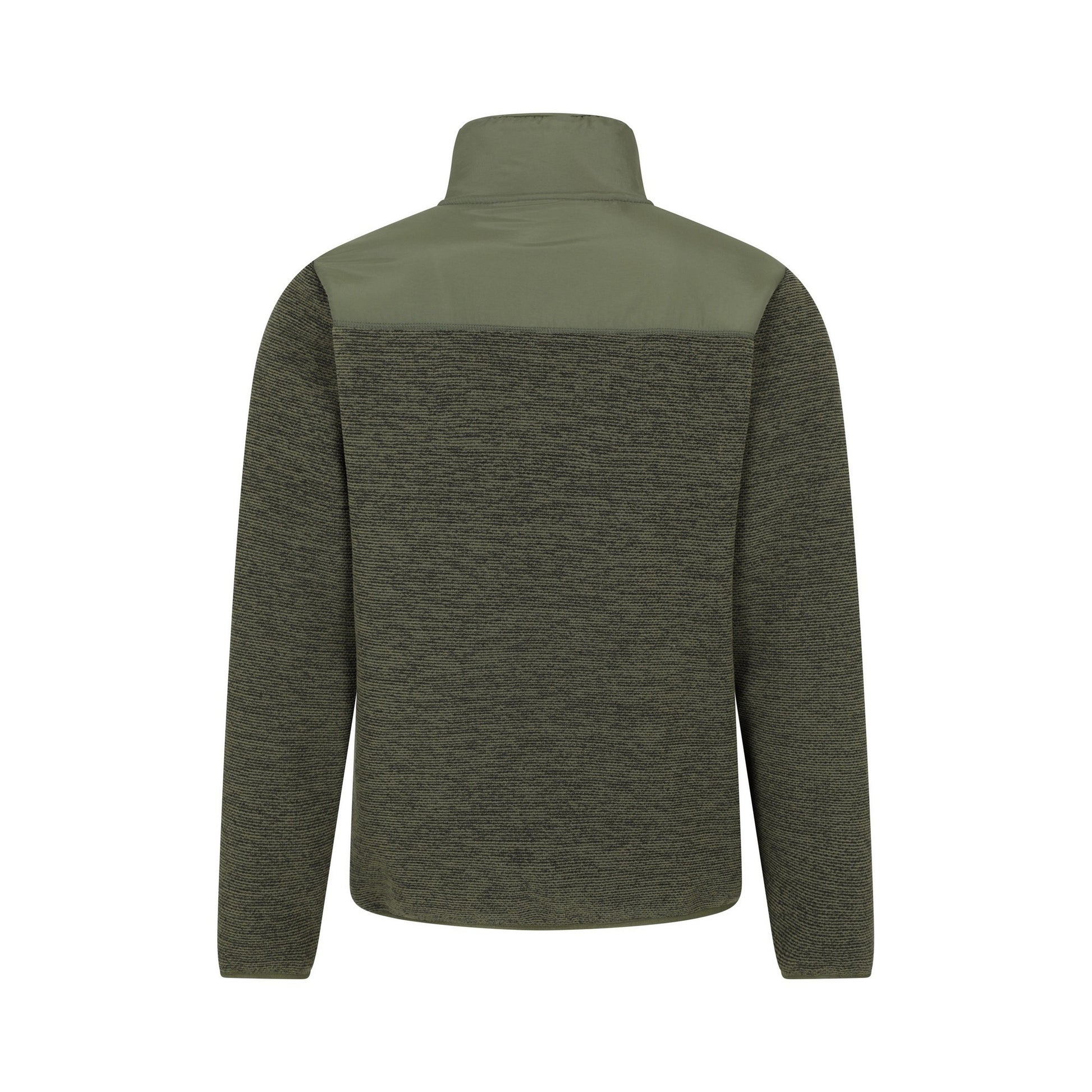 Khaki Green - Back - Mountain Warehouse Mens Hayfield Faux Fur Lined Full Zip Fleece Top