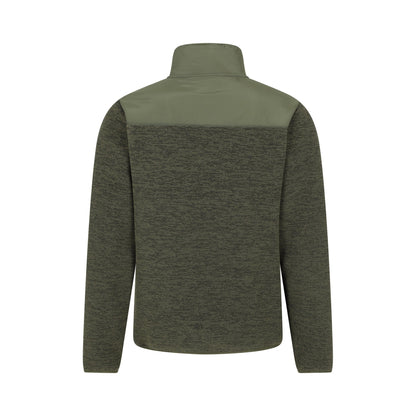 Khaki Green - Back - Mountain Warehouse Mens Hayfield Faux Fur Lined Full Zip Fleece Top