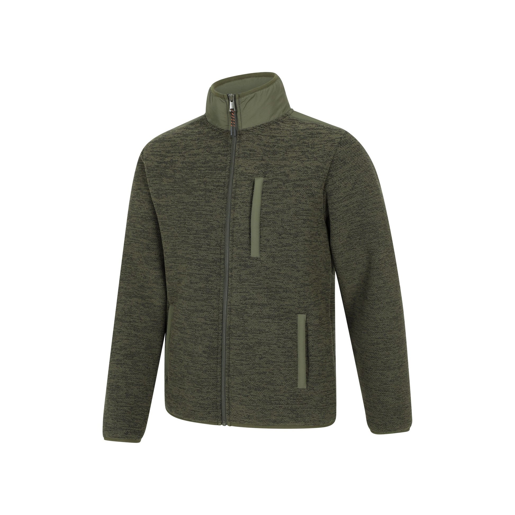 Khaki Green - Lifestyle - Mountain Warehouse Mens Hayfield Faux Fur Lined Full Zip Fleece Top