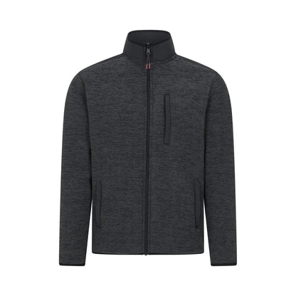 Charcoal - Front - Mountain Warehouse Mens Hayfield Faux Fur Lined Full Zip Fleece Top