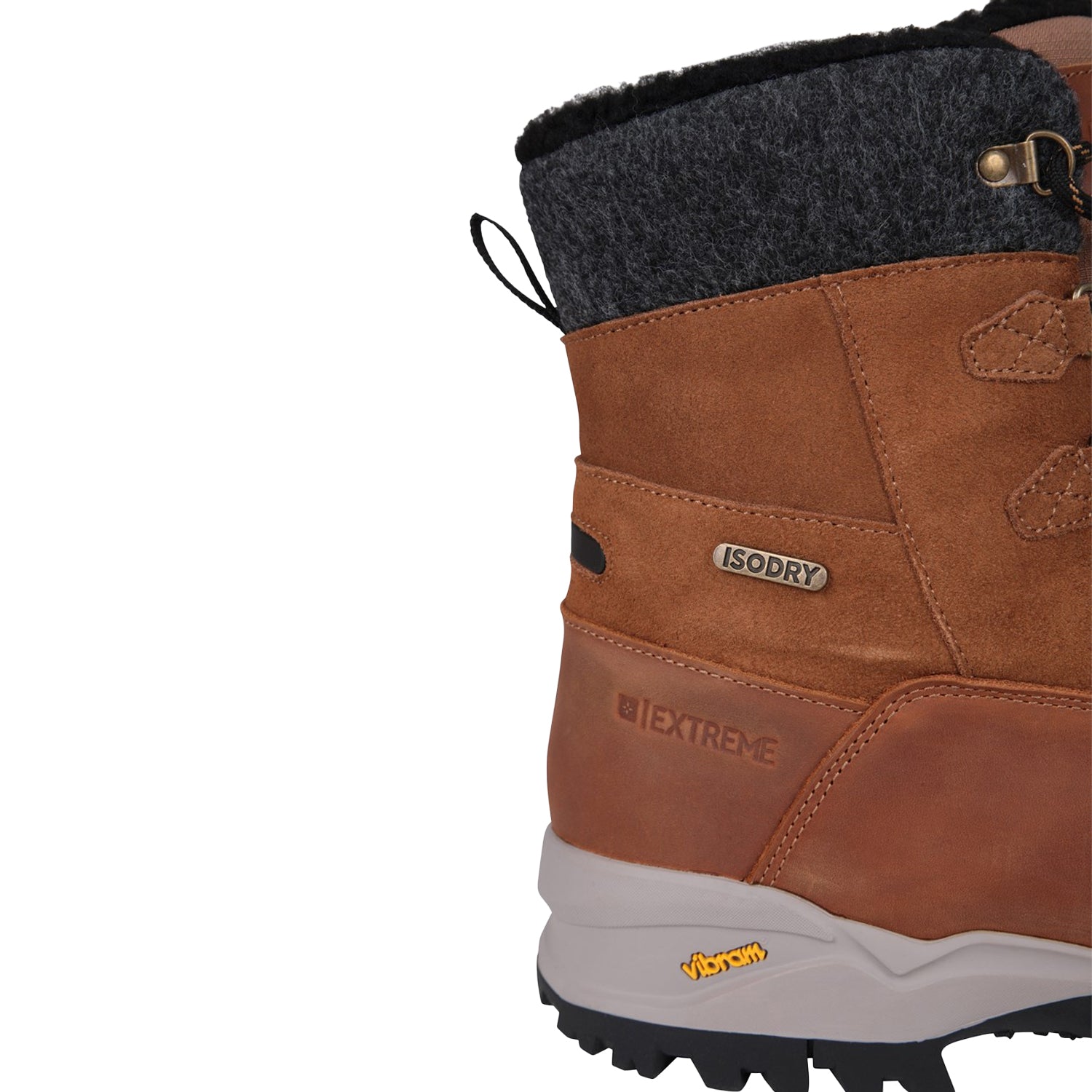 Tan - Close up - Mountain Warehouse Mens Tallin Leather Waterproof Thermal Snow Boots