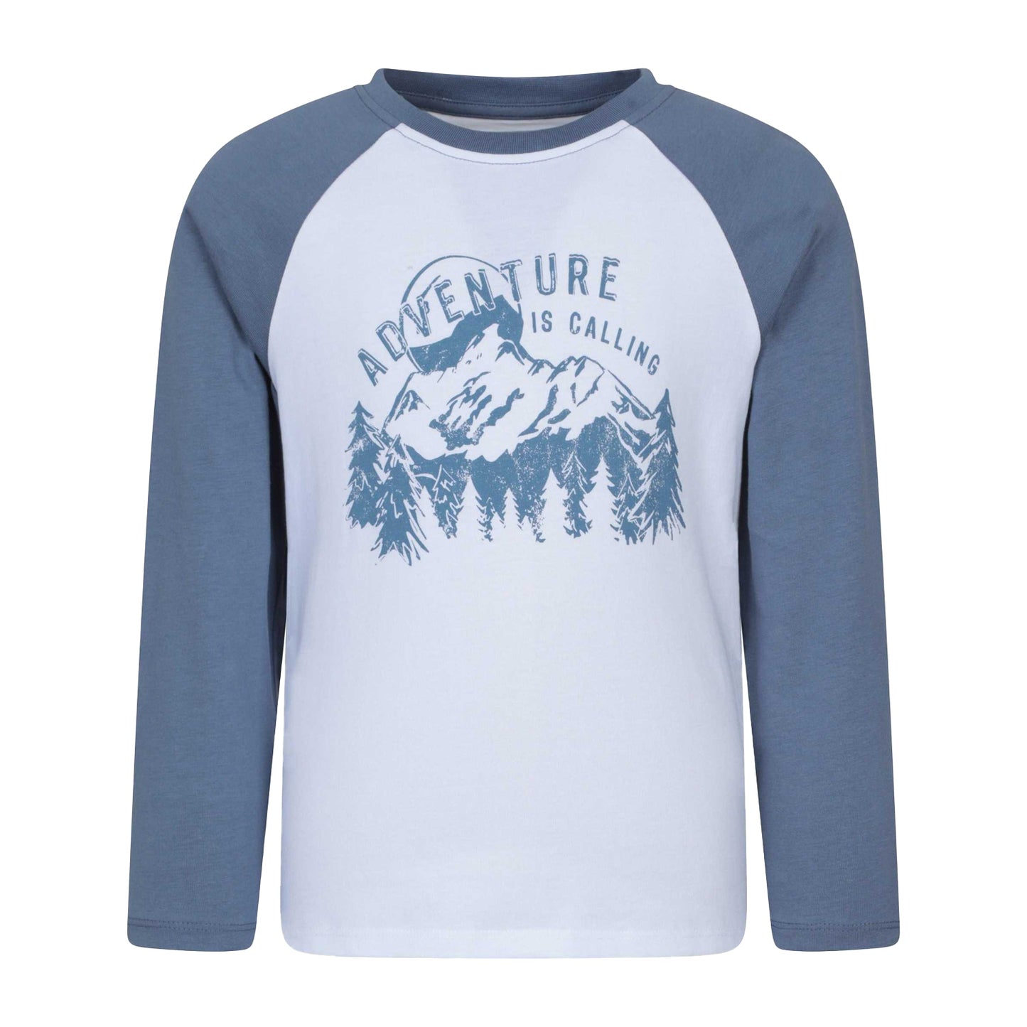 White - Front - Mountain Warehouse Childrens-Kids Adventure Mountain Long-Sleeved T-Shirt
