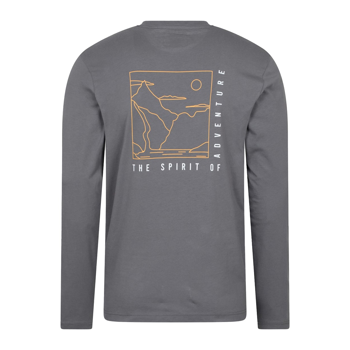 Charcoal - Back - Mountain Warehouse Mens Spirit Of Adventure Long-Sleeved T-Shirt