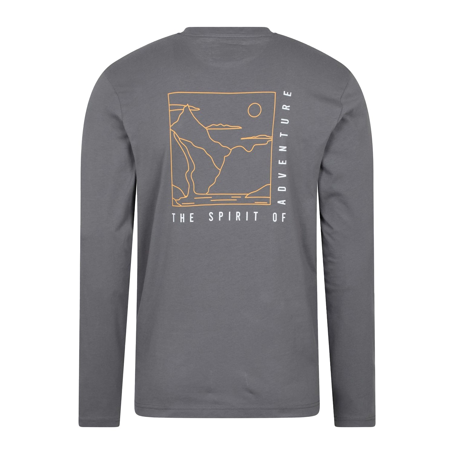 Charcoal - Back - Mountain Warehouse Mens Spirit Of Adventure Long-Sleeved T-Shirt