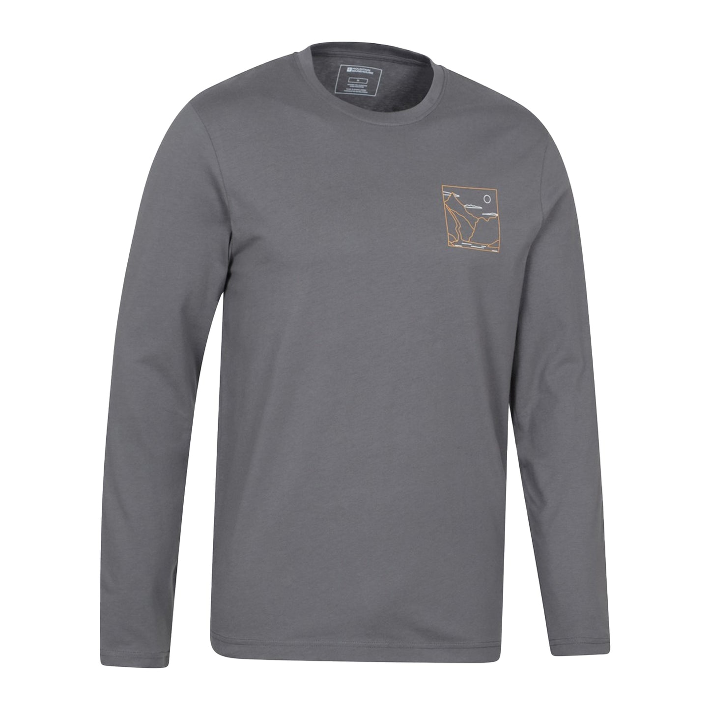 Charcoal - Side - Mountain Warehouse Mens Spirit Of Adventure Long-Sleeved T-Shirt