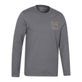 Charcoal - Side - Mountain Warehouse Mens Spirit Of Adventure Long-Sleeved T-Shirt