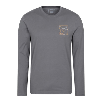 Charcoal - Front - Mountain Warehouse Mens Spirit Of Adventure Long-Sleeved T-Shirt