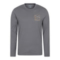 Charcoal - Front - Mountain Warehouse Mens Spirit Of Adventure Long-Sleeved T-Shirt