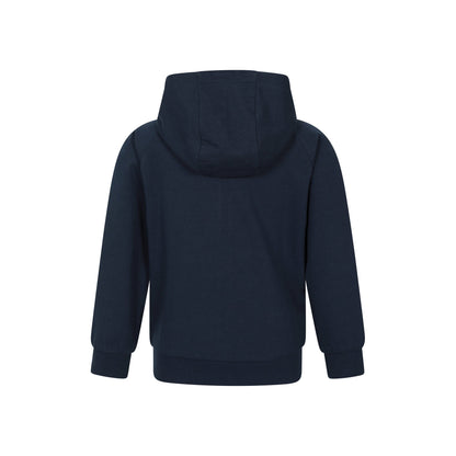 Navy - Back - Mountain Warehouse Childrens-Kids Walking Bear Full Zip Drawstring Hoodie