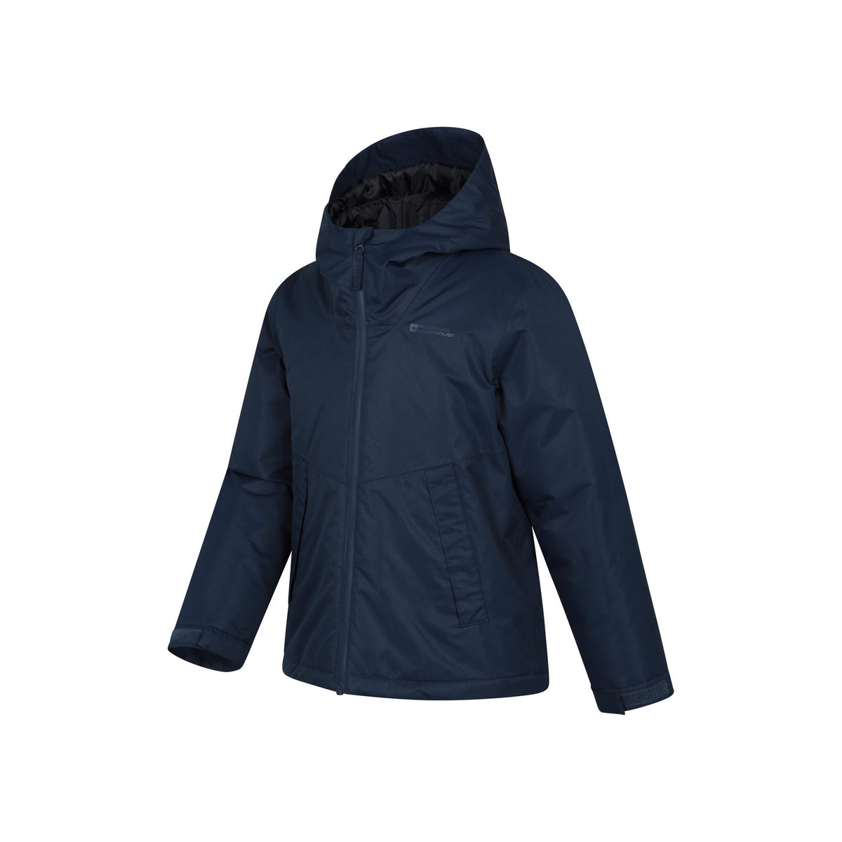 Navy - Side - Mountain Warehouse Childrens-Kids Ravine Padded Waterproof Jacket