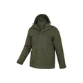 Khaki Green - Side - Mountain Warehouse Mens Rushes 3 in 1 Waterproof Jacket