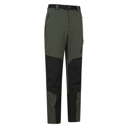 Green - Lifestyle - Mountain Warehouse Mens Forest Fleece Lined Two Tone Winter Trousers