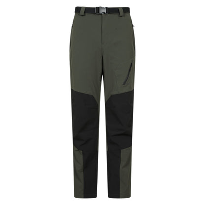 Green - Front - Mountain Warehouse Mens Forest Fleece Lined Two Tone Winter Trousers