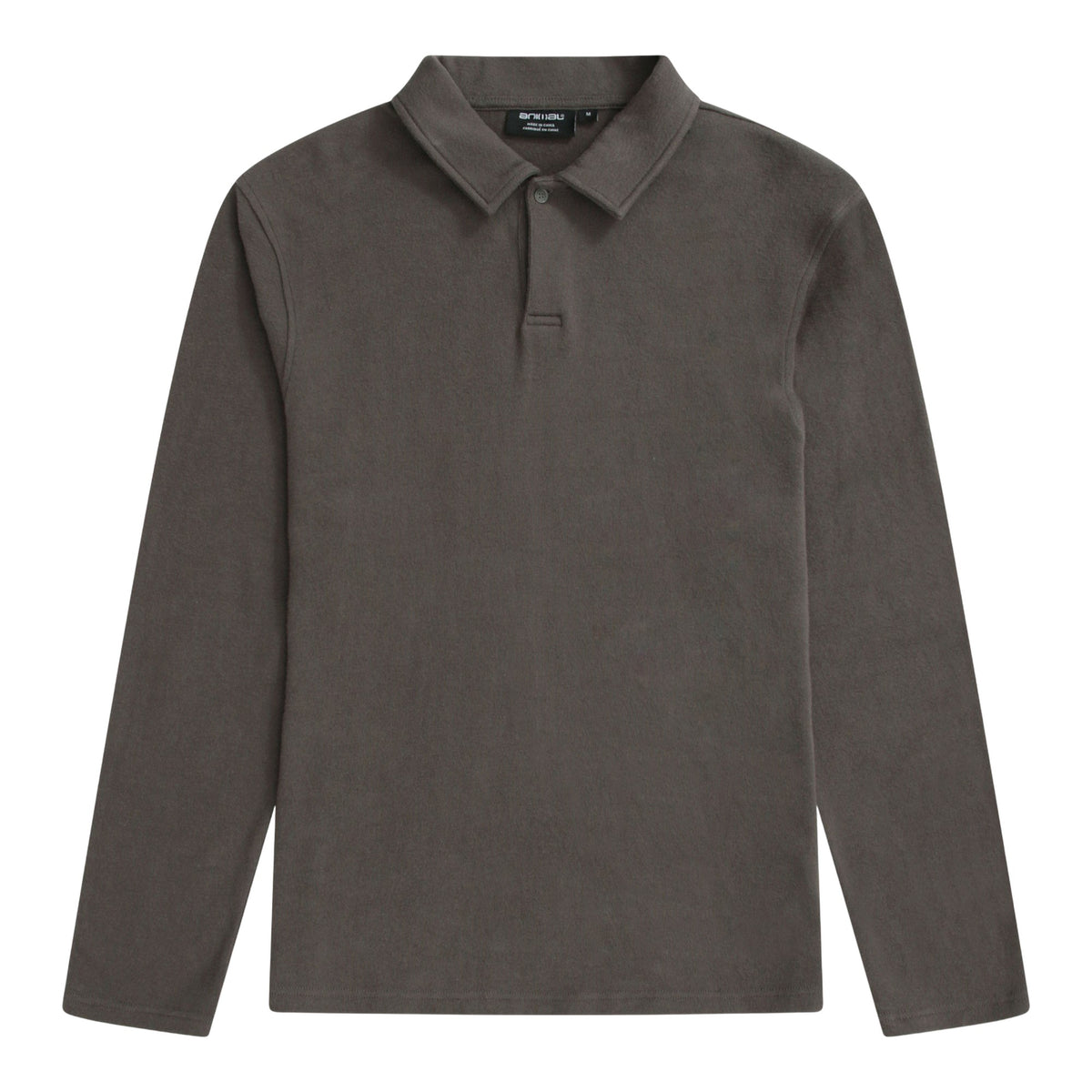 Khaki Green - Front - Animal Mens Ollie Long-Sleeved Polo Shirt