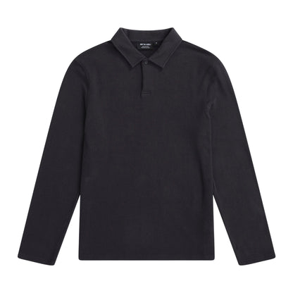 Black - Front - Animal Mens Ollie Long-Sleeved Polo Shirt