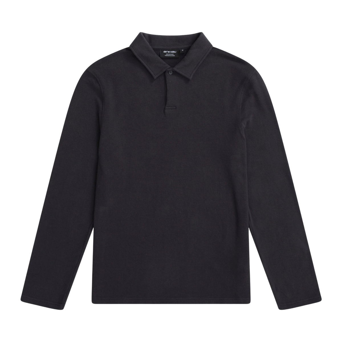 Black - Front - Animal Mens Ollie Long-Sleeved Polo Shirt