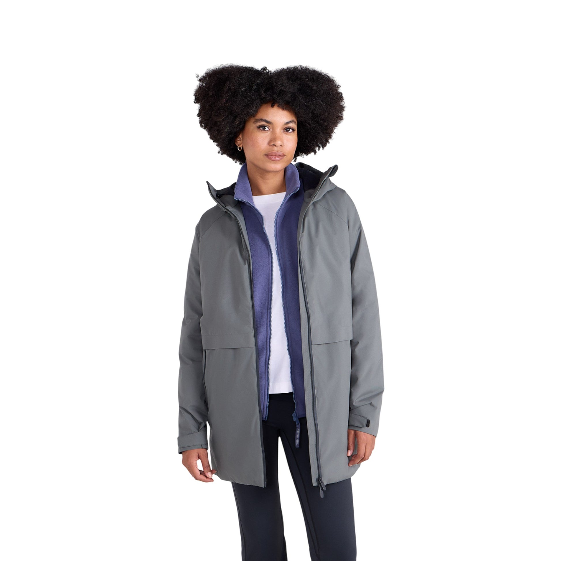 Dark Khaki - Lifestyle - Animal Womens-Ladies Jackie Waterproof Padded Jacket