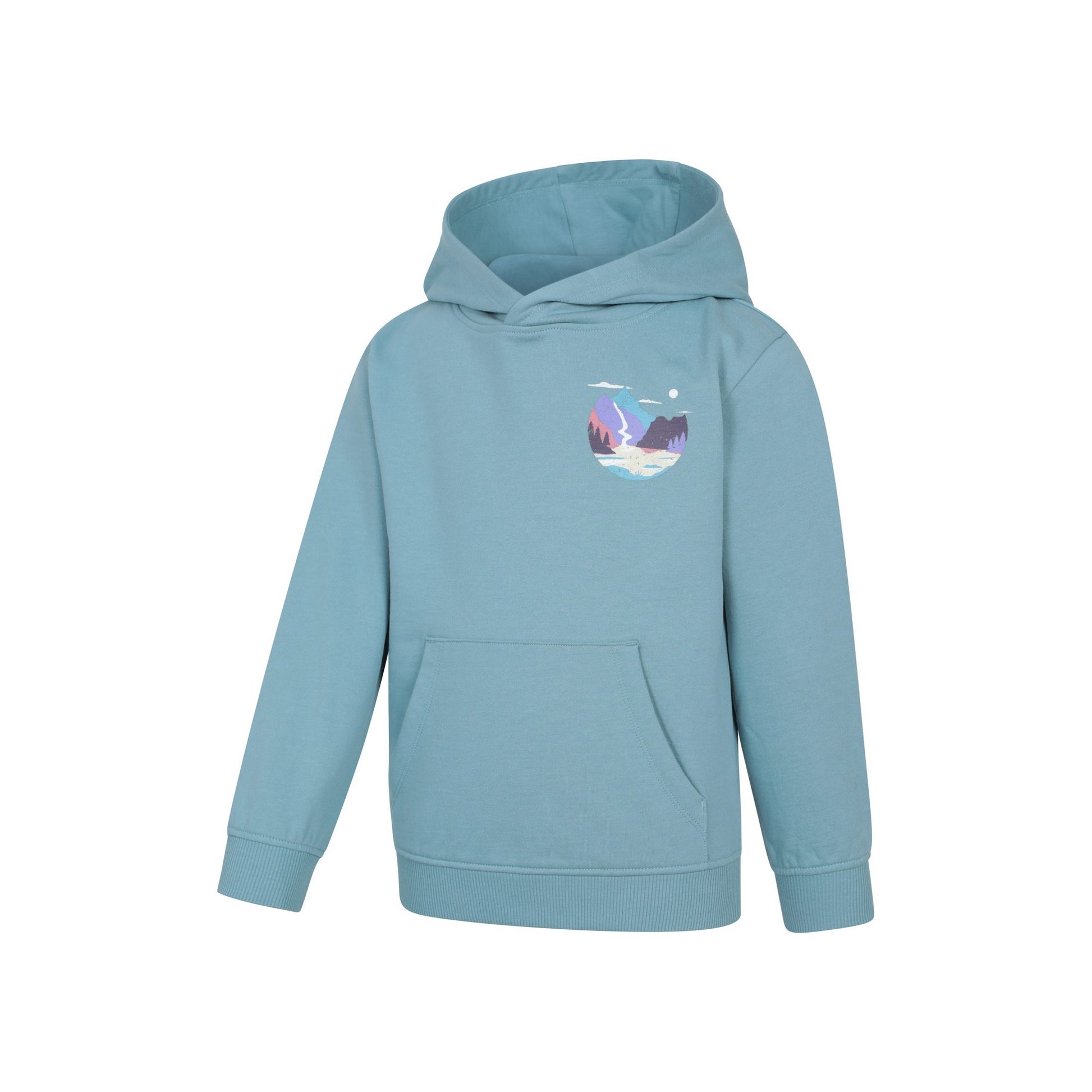 Pale Green - Side - Mountain Warehouse Childrens-Kids Mountain Flow Hoodie