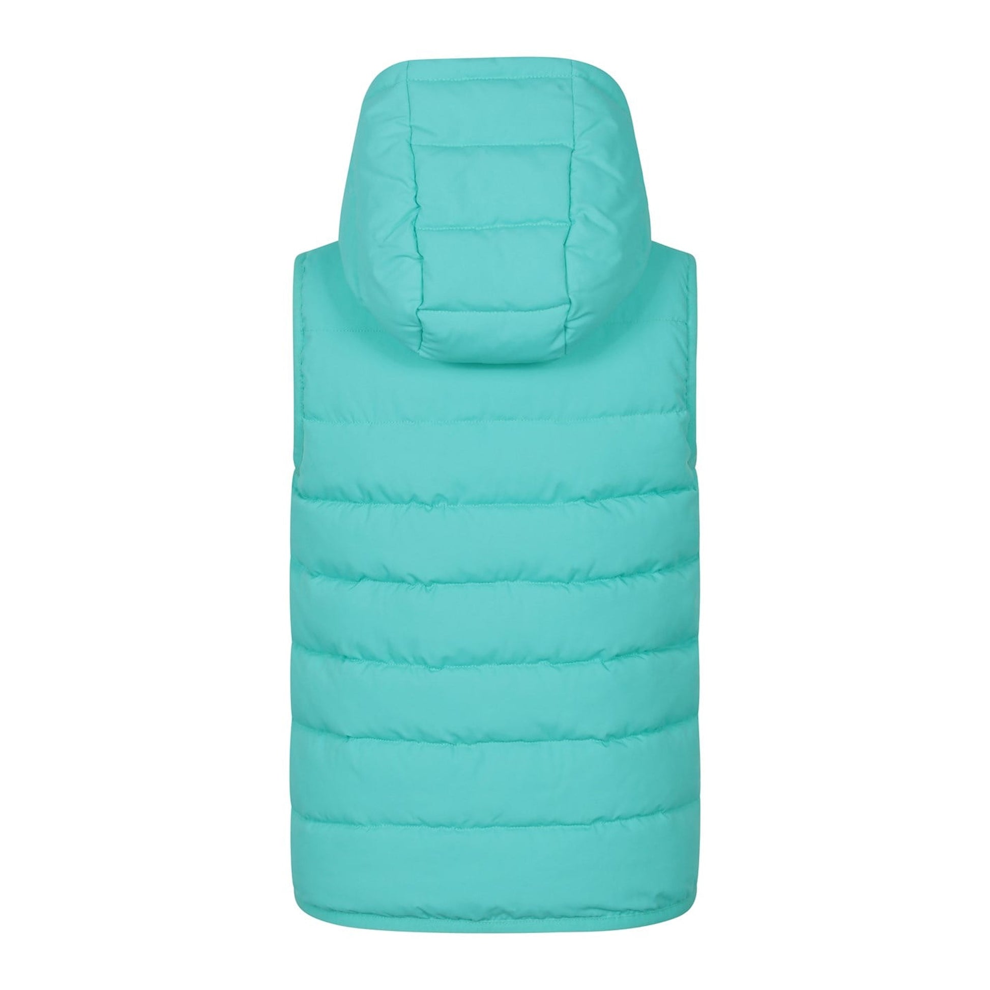 Blue - Back - Mountain Warehouse Childrens-Kids Rocko Water Resistant Hooded Sleeveless Body Warmer