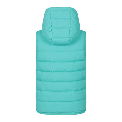 Blue - Back - Mountain Warehouse Childrens-Kids Rocko Water Resistant Hooded Sleeveless Body Warmer