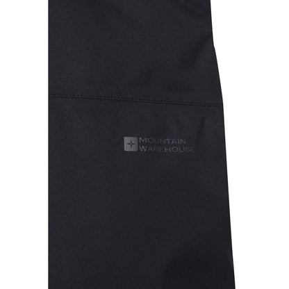 Black - Side - Mountain Warehouse Childrens-Kids Falcon Extreme Waterproof Bib Front Snow Ski Trousers