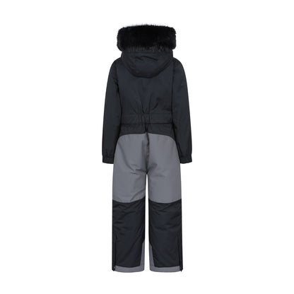 Black - Back - Mountain Warehouse Childrens-Kids Piste Waterproof Snowsuit