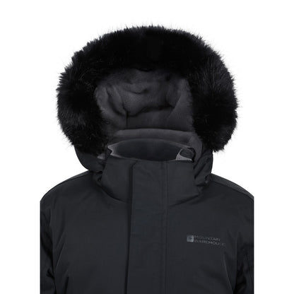 Black - Lifestyle - Mountain Warehouse Childrens-Kids Piste Waterproof Snowsuit