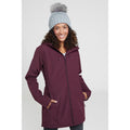 Burgundy - Front - Mountain Warehouse Womens-Ladies Frost Longline Soft Shell Jacket