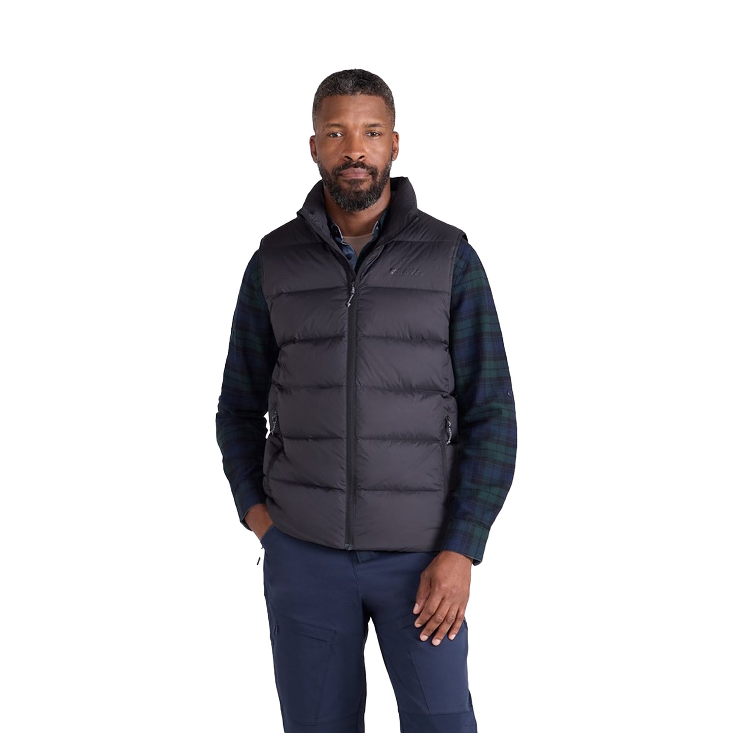 Black - Pack Shot - Mountain Warehouse Mens Stratus Down Packable Gilet