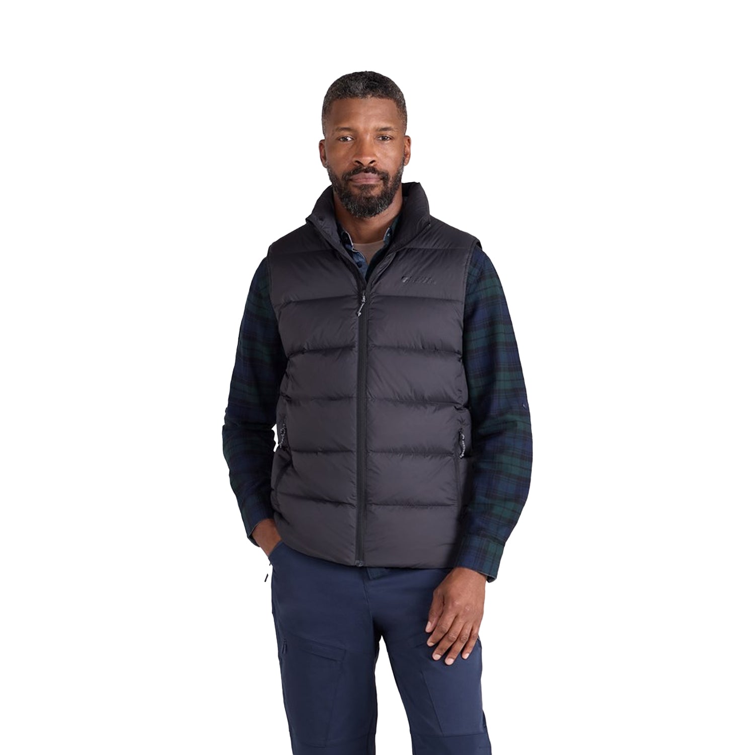 Black - Pack Shot - Mountain Warehouse Mens Stratus Down Packable Gilet