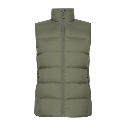 Khaki Green - Front - Mountain Warehouse Mens Stratus Down Packable Gilet